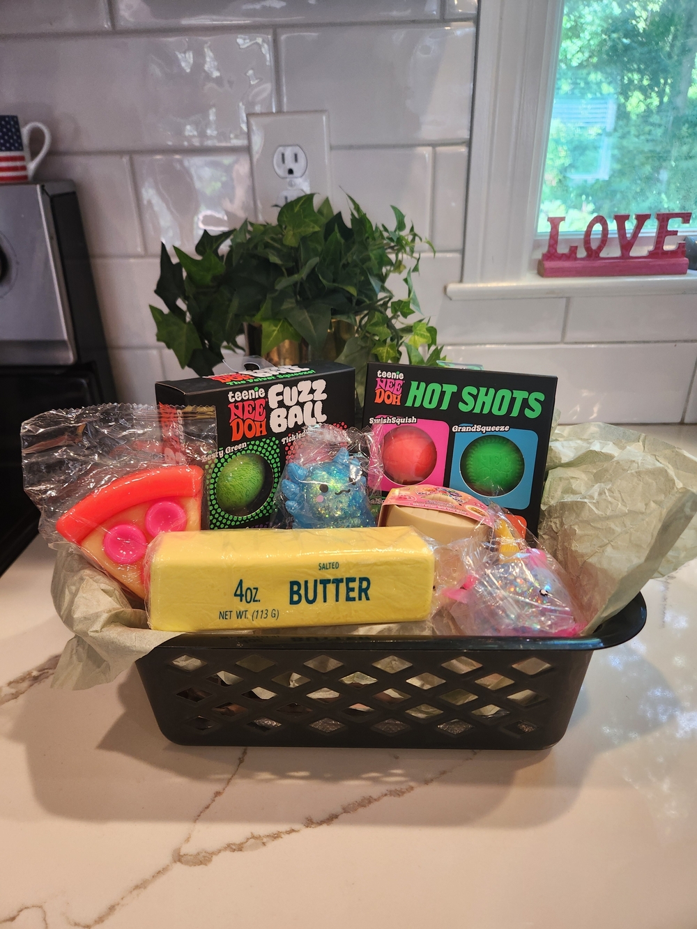 Assorted Needoh And Squishy Gift Basket